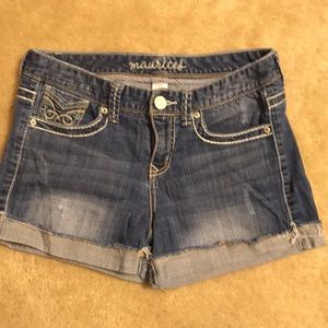 Midi jean shorts
